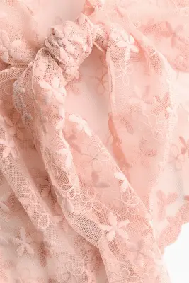 Foulard de hanches en mesh brodé - Rose clair — photo 5