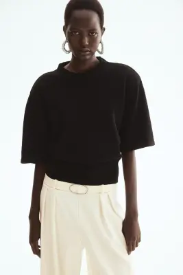 Pantalon en jersey romanite - Crème — photo 1