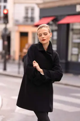 Francine Short Coat - Black — photo 3