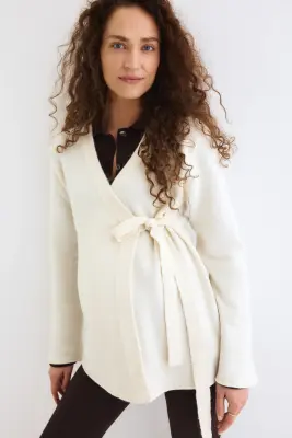 MAMA Gilet croisé Before & After - Crème — photo 2