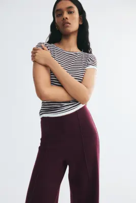 Pantalon avec plis devant - Bordeaux — photo 1