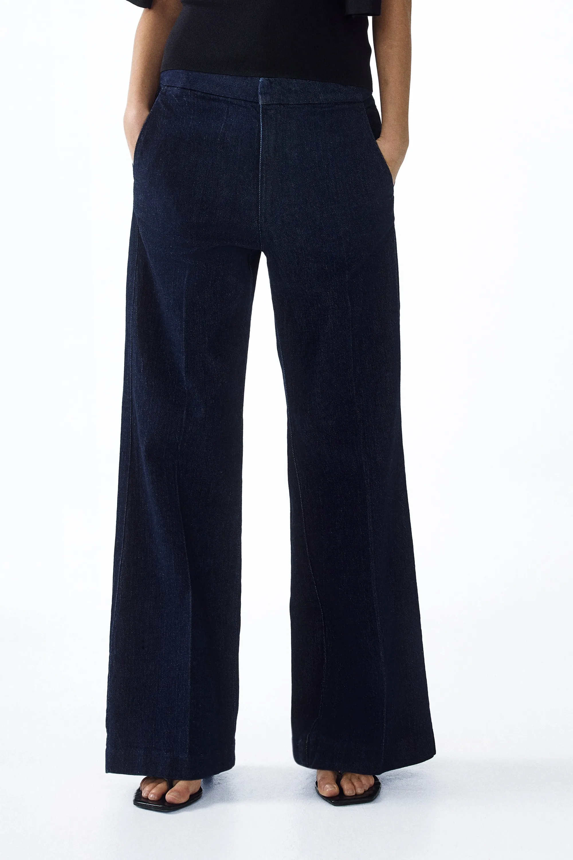 Flared High Jeans - Bleu denim foncé