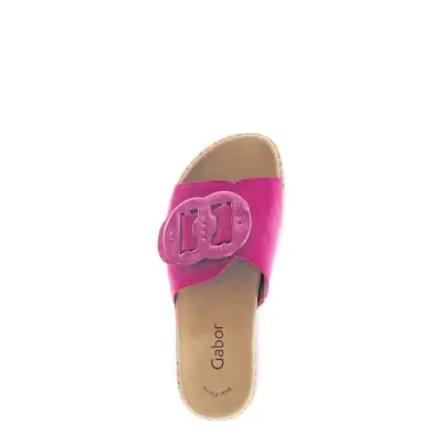 Sandales Gabor 63.760.10 Fuchsia - Cuir Velcro Grande Pointure Femme — photo 5