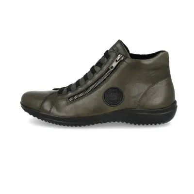 Baskets Remonte D1E70-52 Vertes - Cuir Lacets Zip Grande Pointure Femme — photo 2