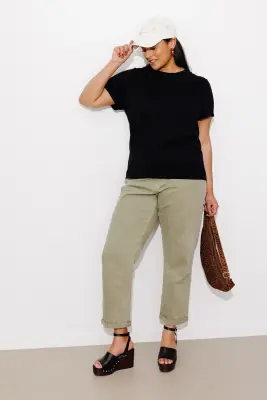 Pull fin manches courtes Femme — photo 3