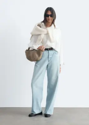 Chemise oversize en coton - Blanc — photo 2