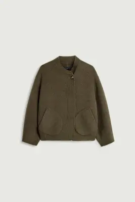 MANTEAU WINDSOR KAKI CHINÉ — photo 4