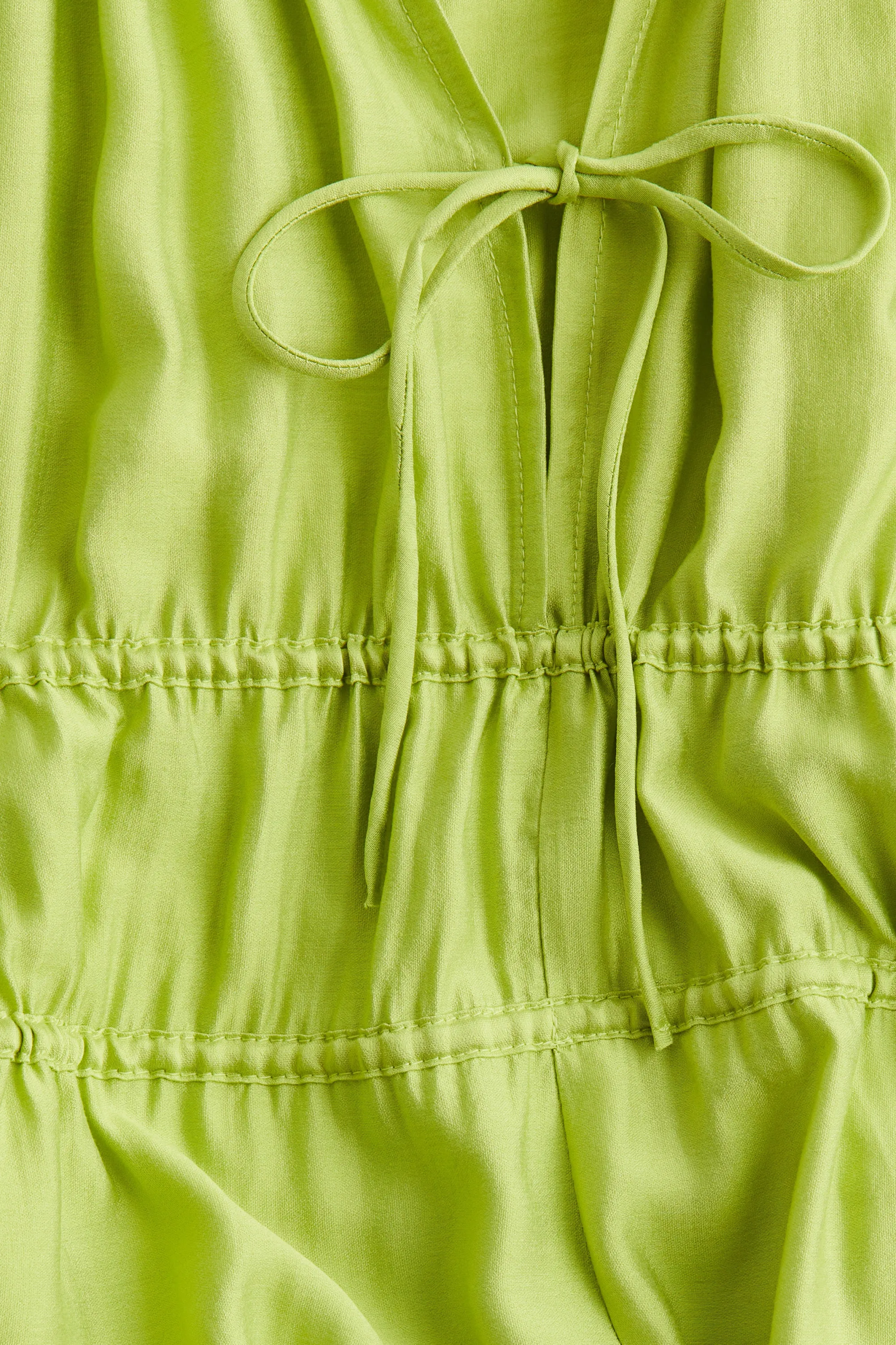 Robe oversize avec cordons de serrage - Vert lime