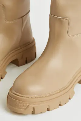 Bottes de hauteur genou - Beige — photo 2