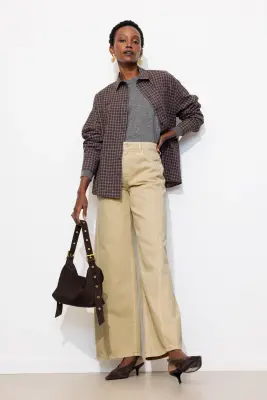 Pantalon large en toile sergé — photo 3