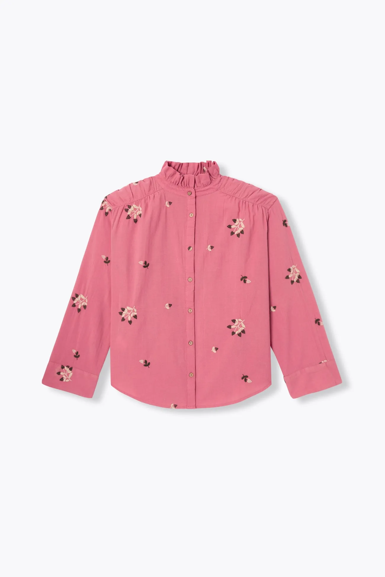 Chemise brodée col Victorien