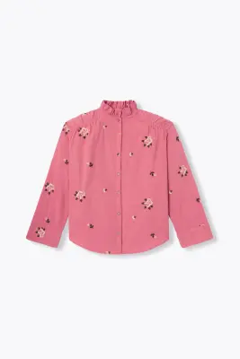 Chemise brodée col Victorien