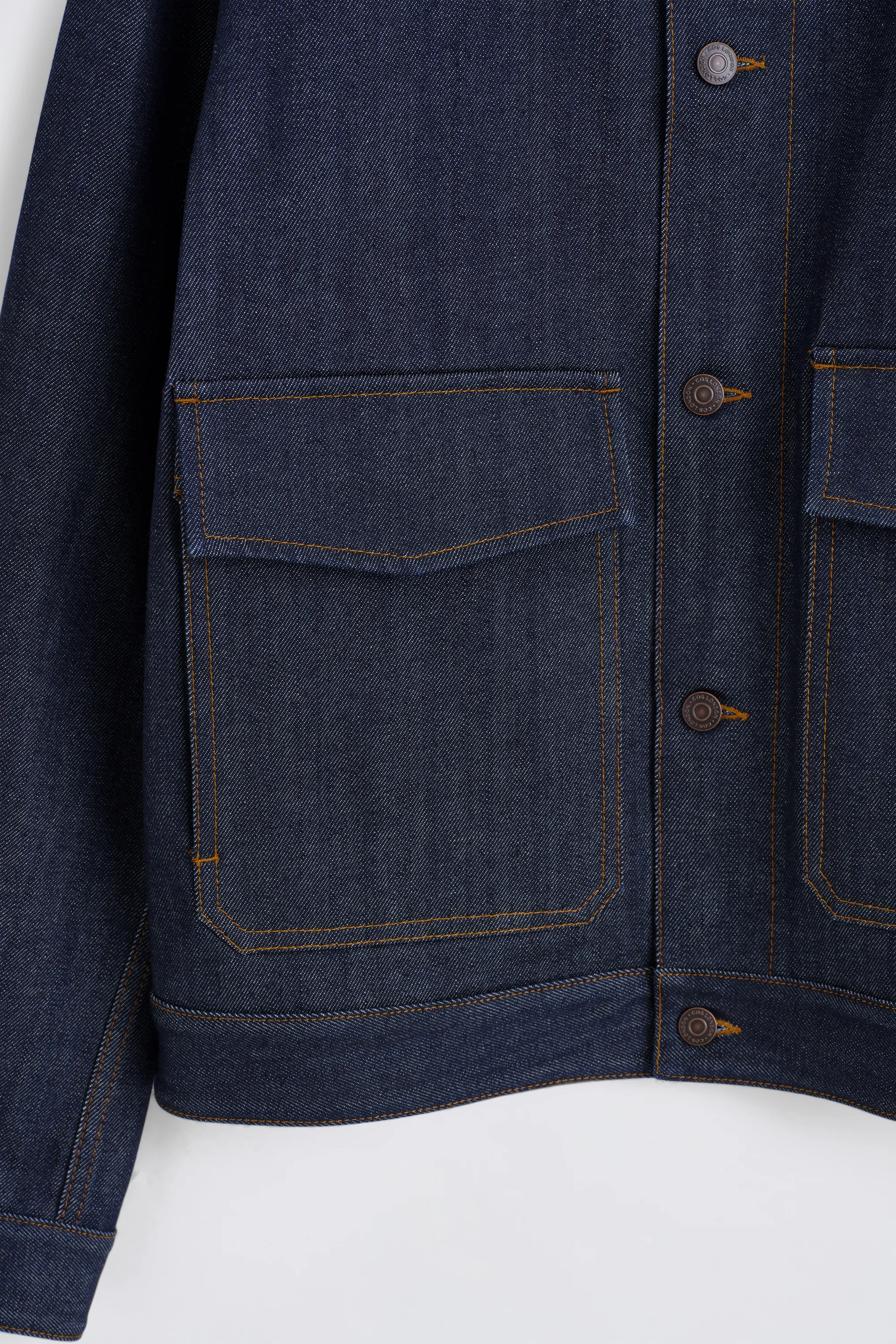 VESTE EN DENIM SELVEDGE BRUT - BLEU ENCRE