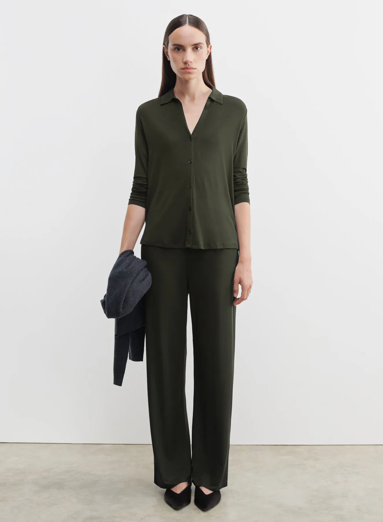 Pantalon en viscose et élasthanne