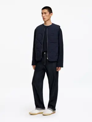 Veste matelassée sans manches - Bleu foncé — photo 3