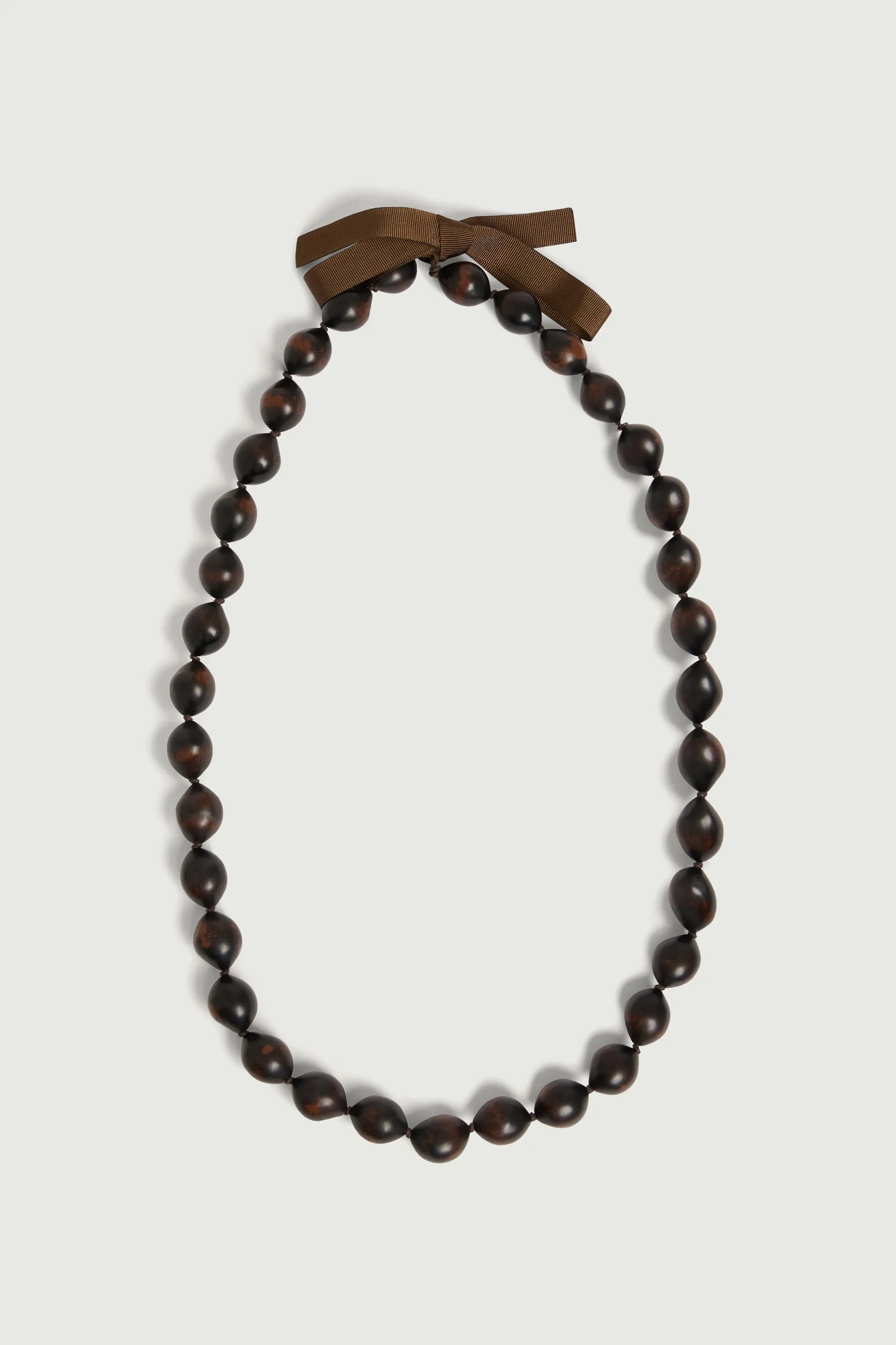 COLLIER ZEBRA MARRON FONCÉ