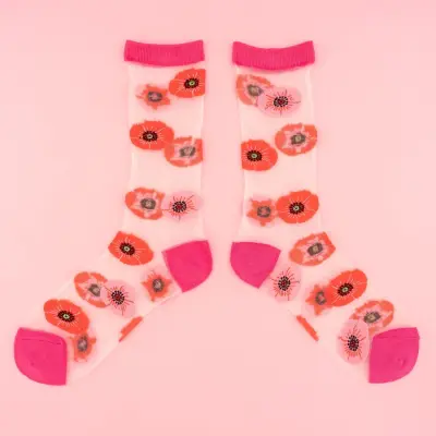 Chaussettes transparentes Coquelicot Coucou Suzette — photo 1