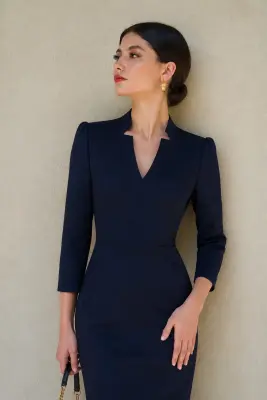 Annette Dress - Navy — photo 1