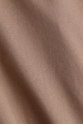 Chemise péplum en popeline - Taupe — photo 3