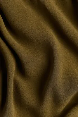 Robe en mousseline avec détail à nouer - Vert kaki foncé — photo 4