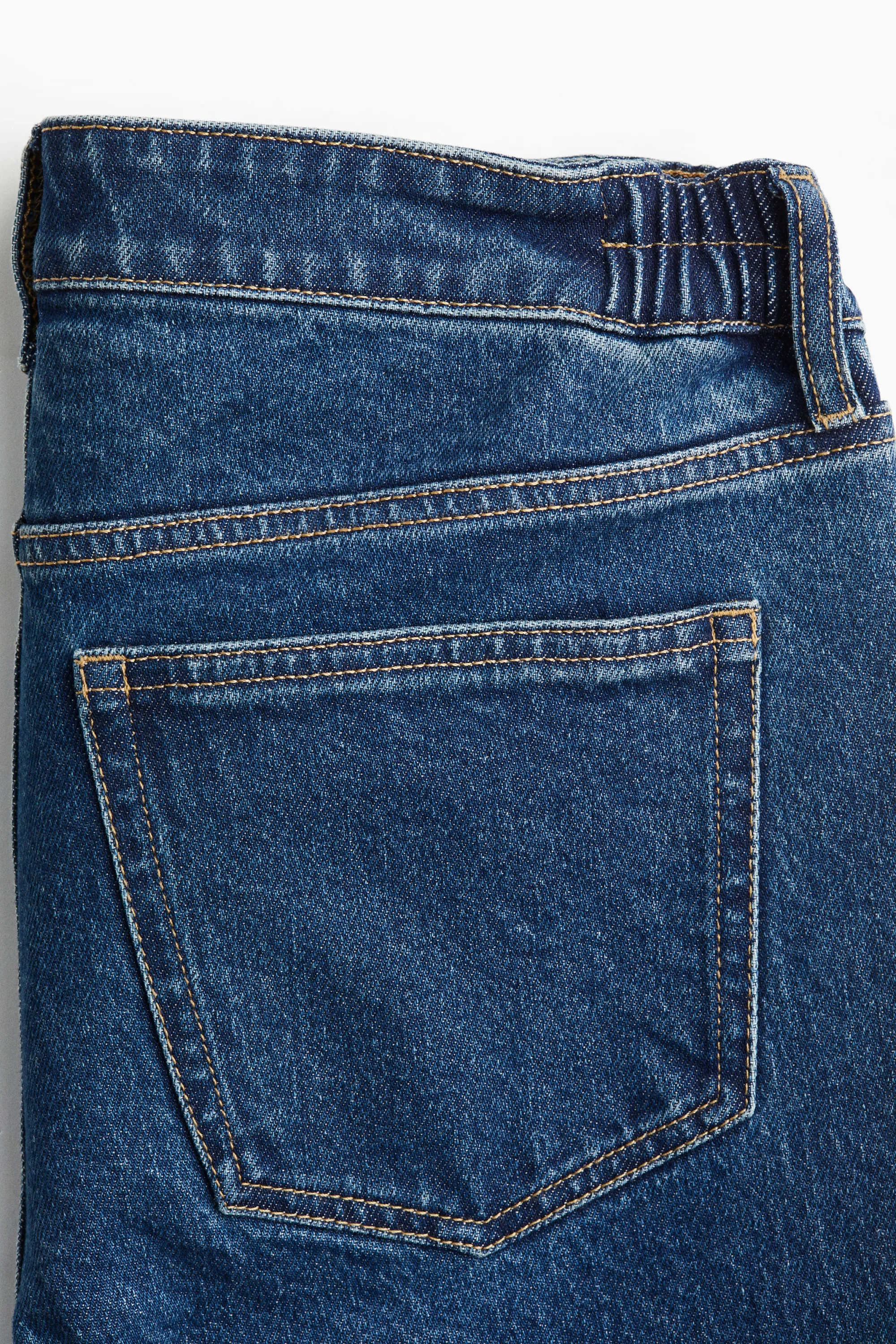MAMA Before & After Straight Low Ankle Jeans - Bleu denim