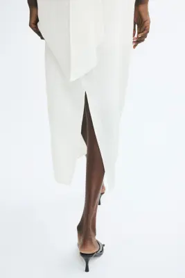 Robe dos nu en lin - Blanc — photo 3