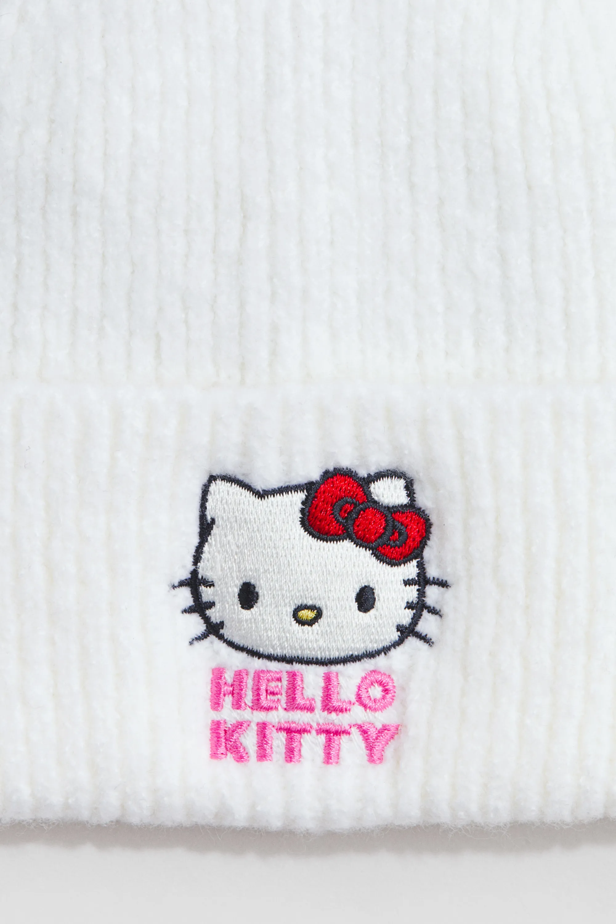 Bonnet avec application - Blanc/Hello Kitty