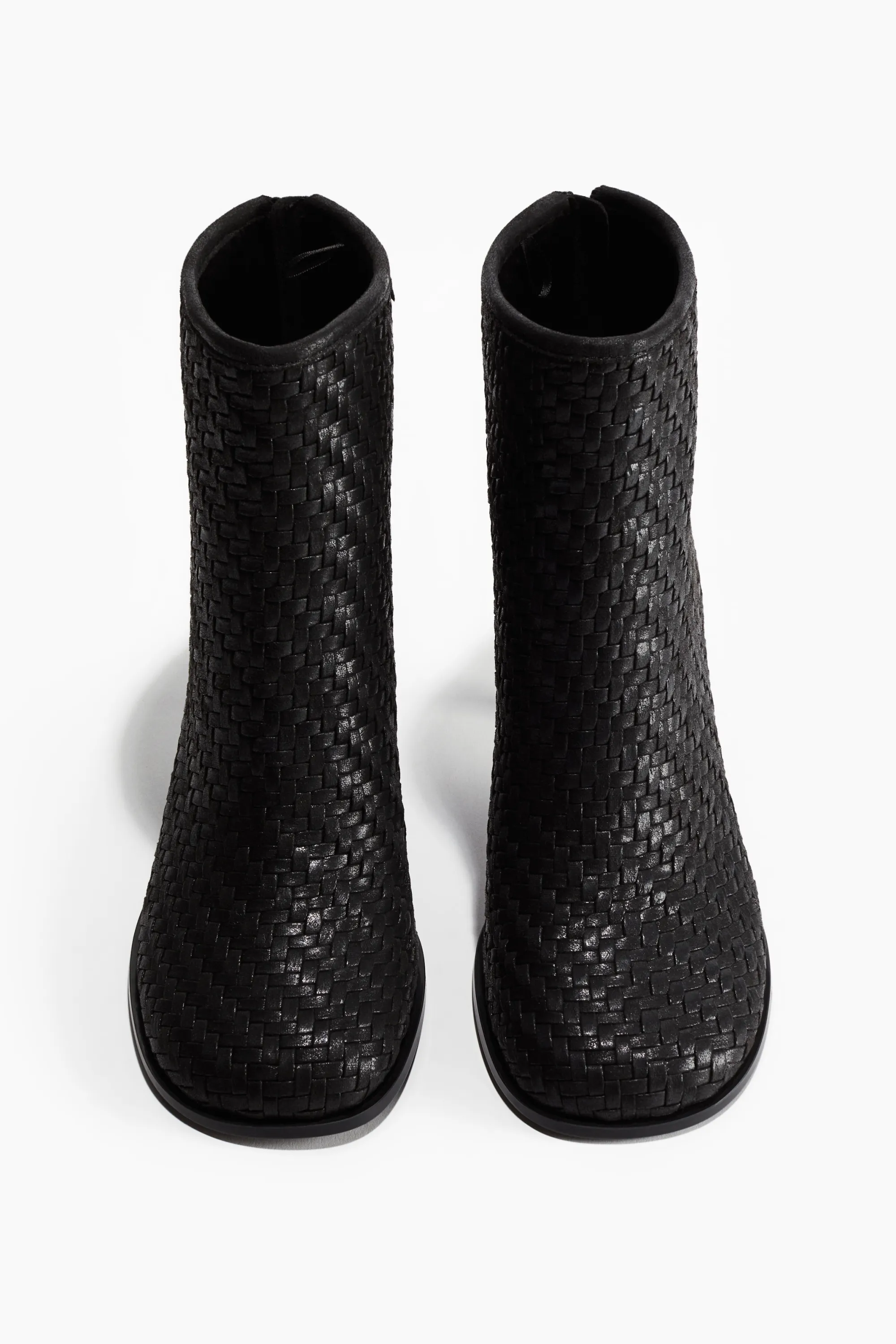Bottines tressées - Noir