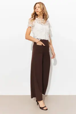 Pantalon large taille haute — photo 2