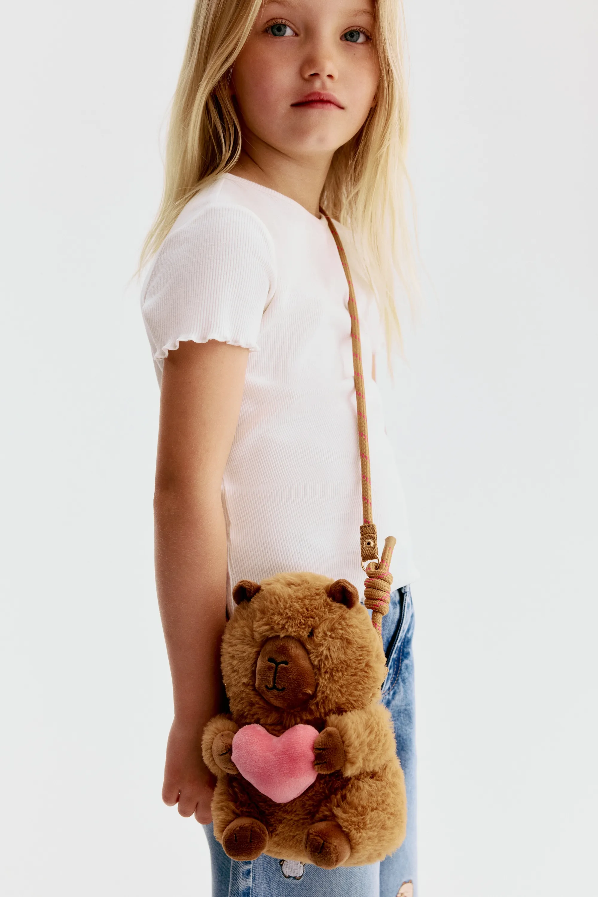 Sac crossbody duveteux - Marron/capybara