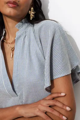 Robe courte rayée Femme — photo 5