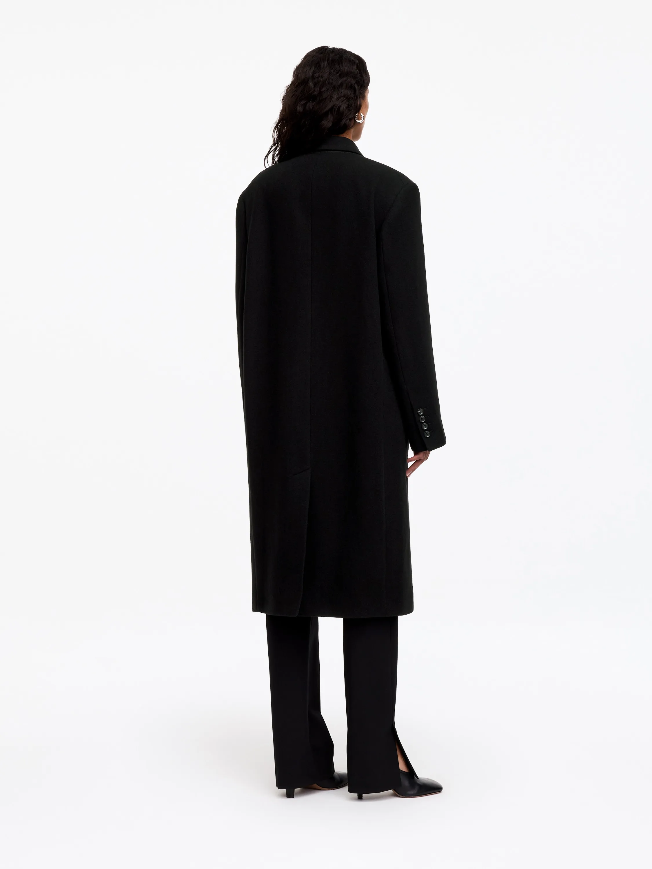 Manteau en laine mélangée - Noir