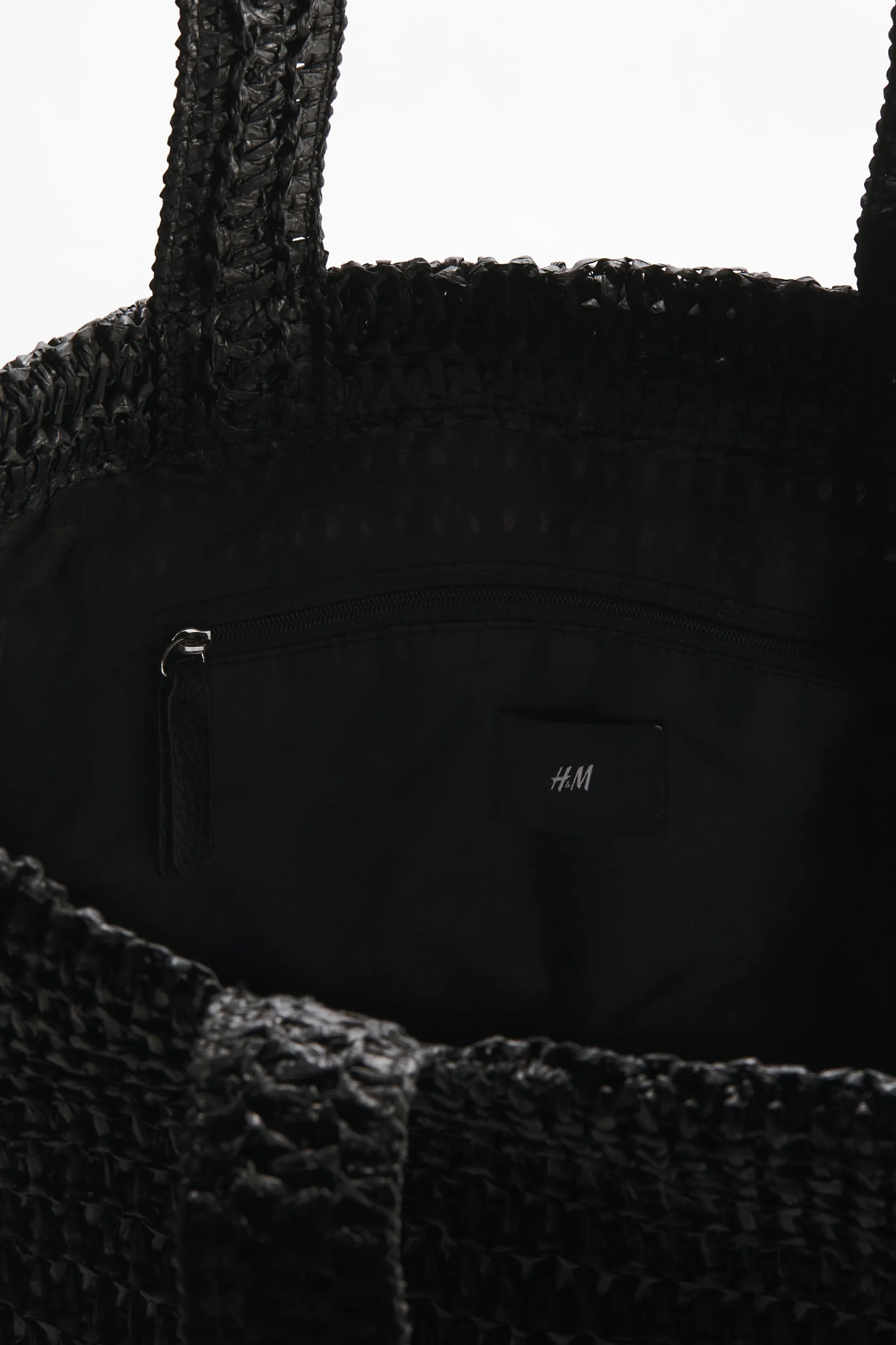 Tote bag en paille - Noir