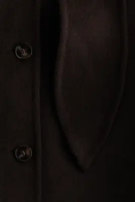 Veste faite main en laine mélangée - Marron foncé — photo 5