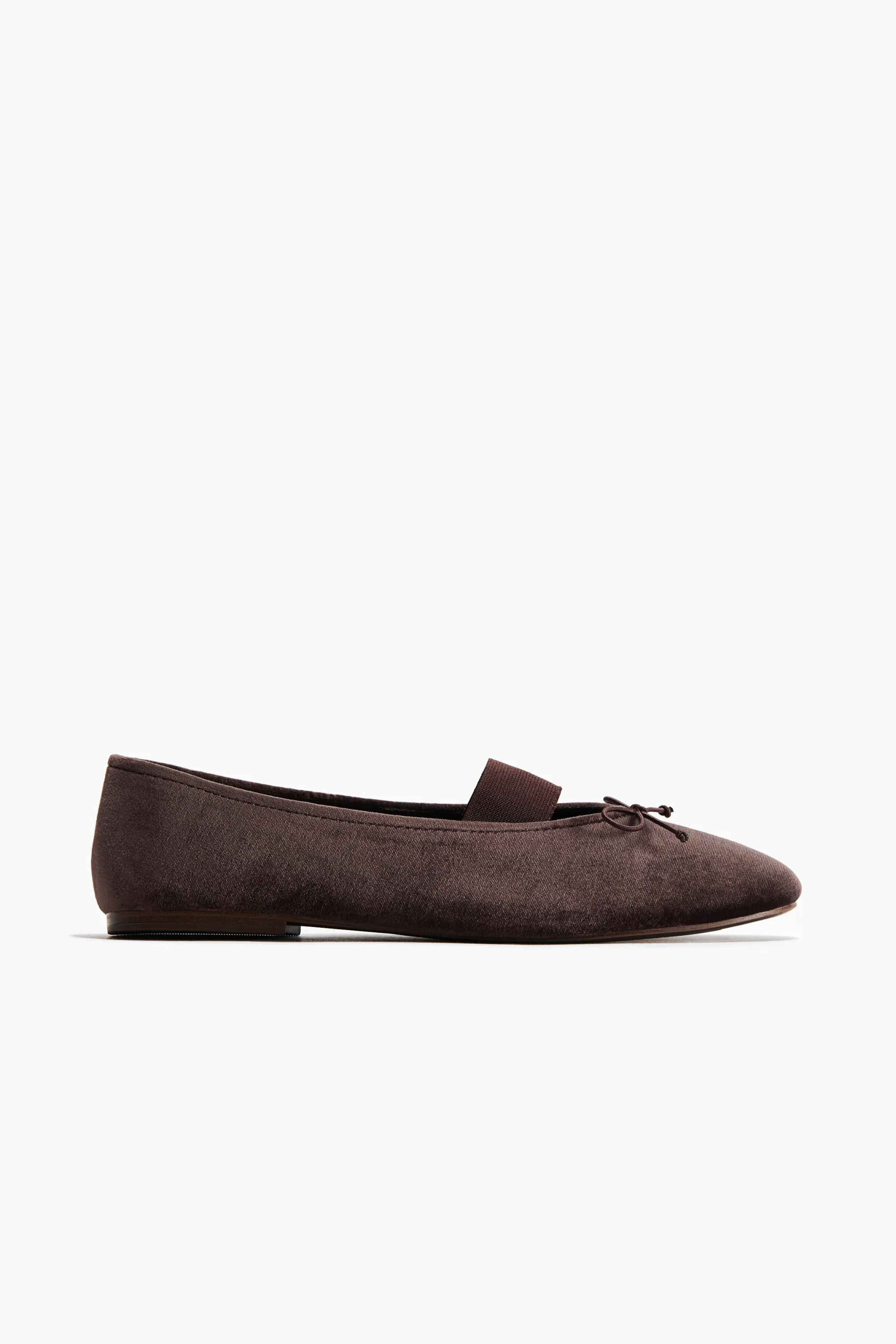 Ballerines en velours - Marron foncé