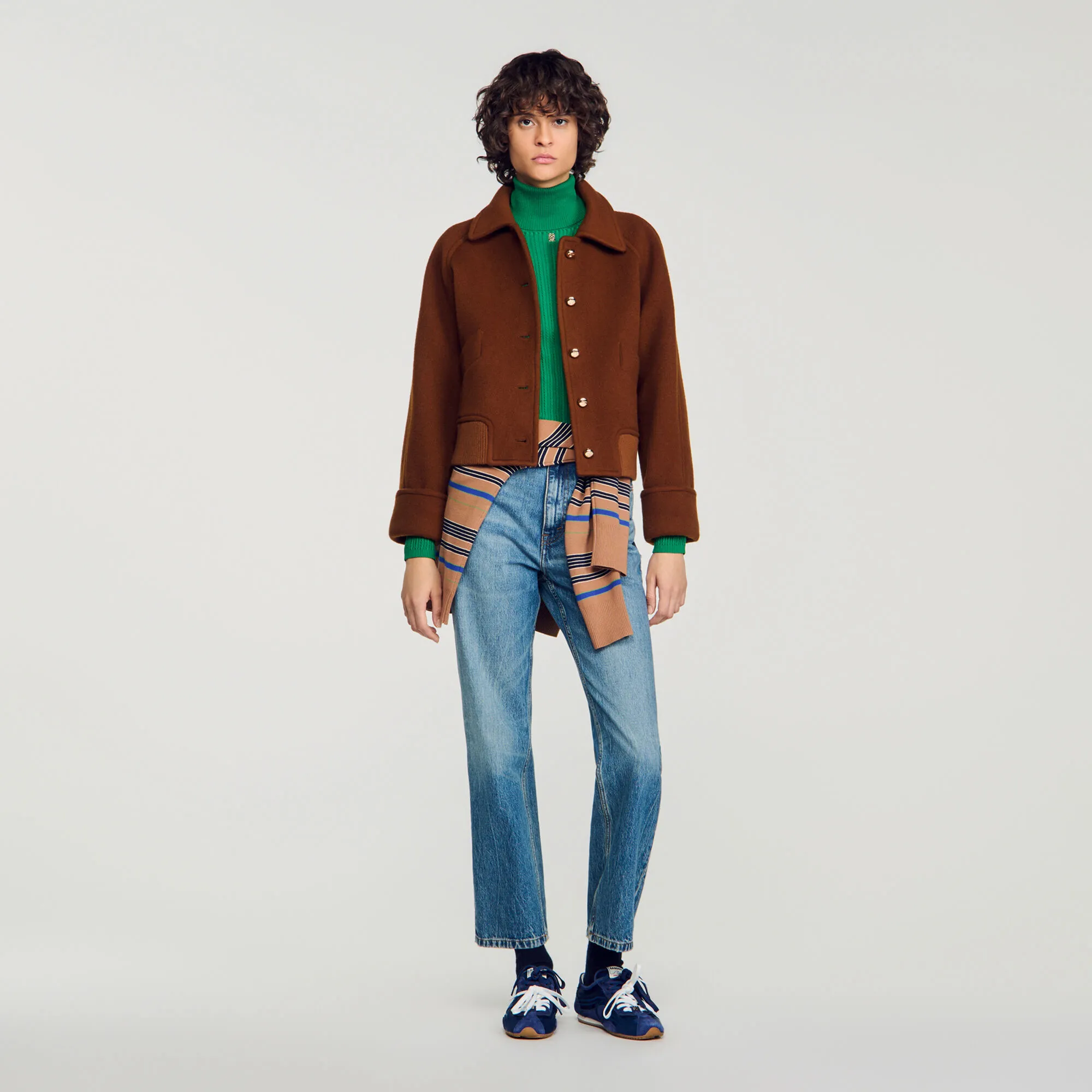 Manteau court en laine