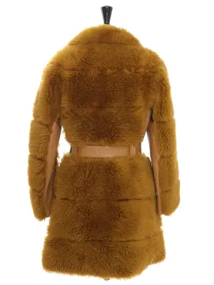 Manteau shearling en peau retournée ceinture cuir camel Prix boutique 4000€ Taille 38 — photo 5