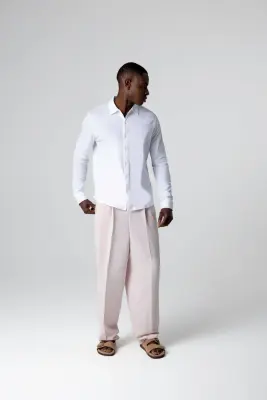Chemise en coton organique et élasthanne — photo 3