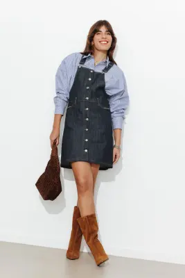 Robe en jean selvedge Femme — photo 2