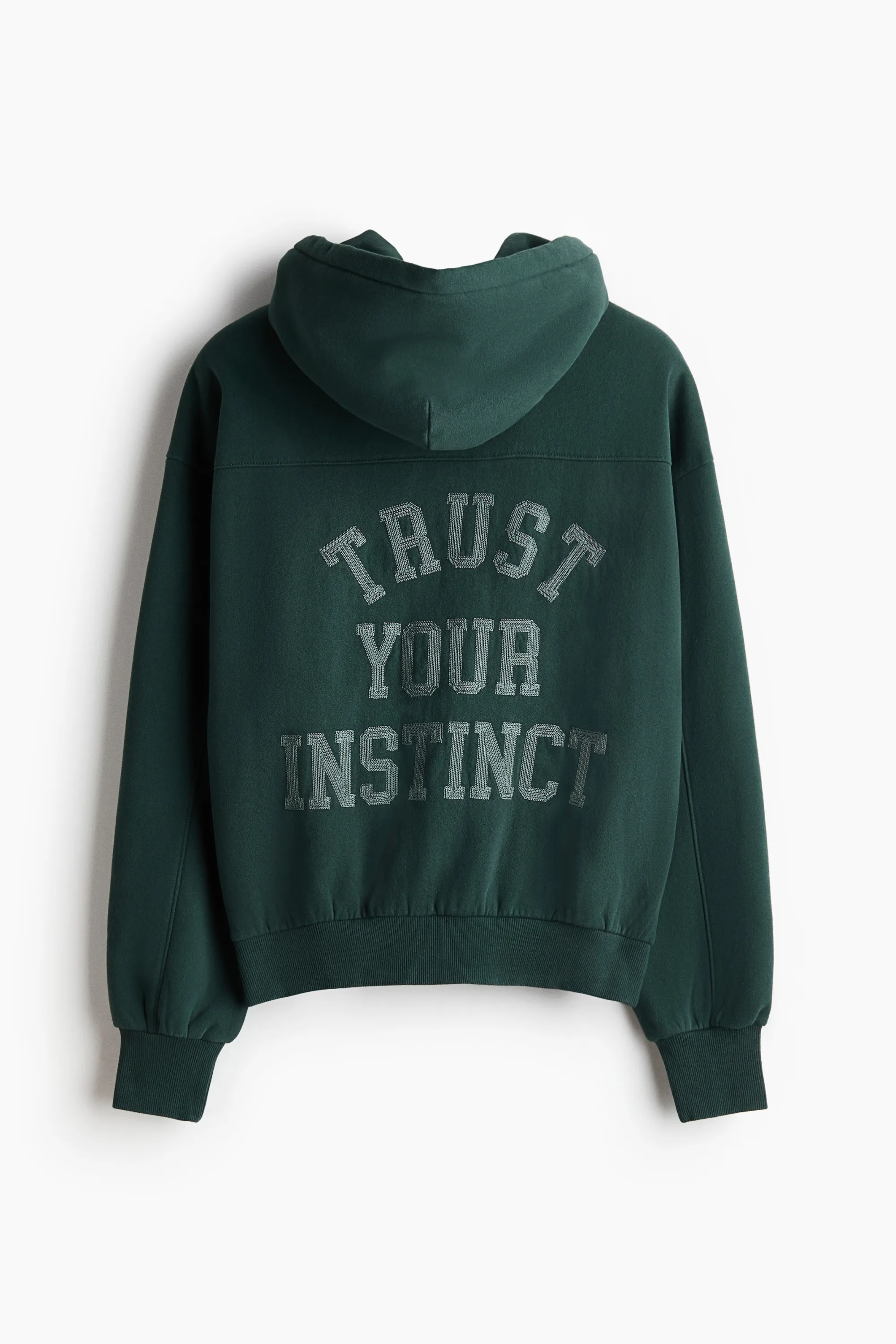 Hoodie imprimé Oversized Fit - Vert foncé