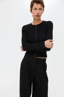 Gilet côtelé - Noir — photo 3