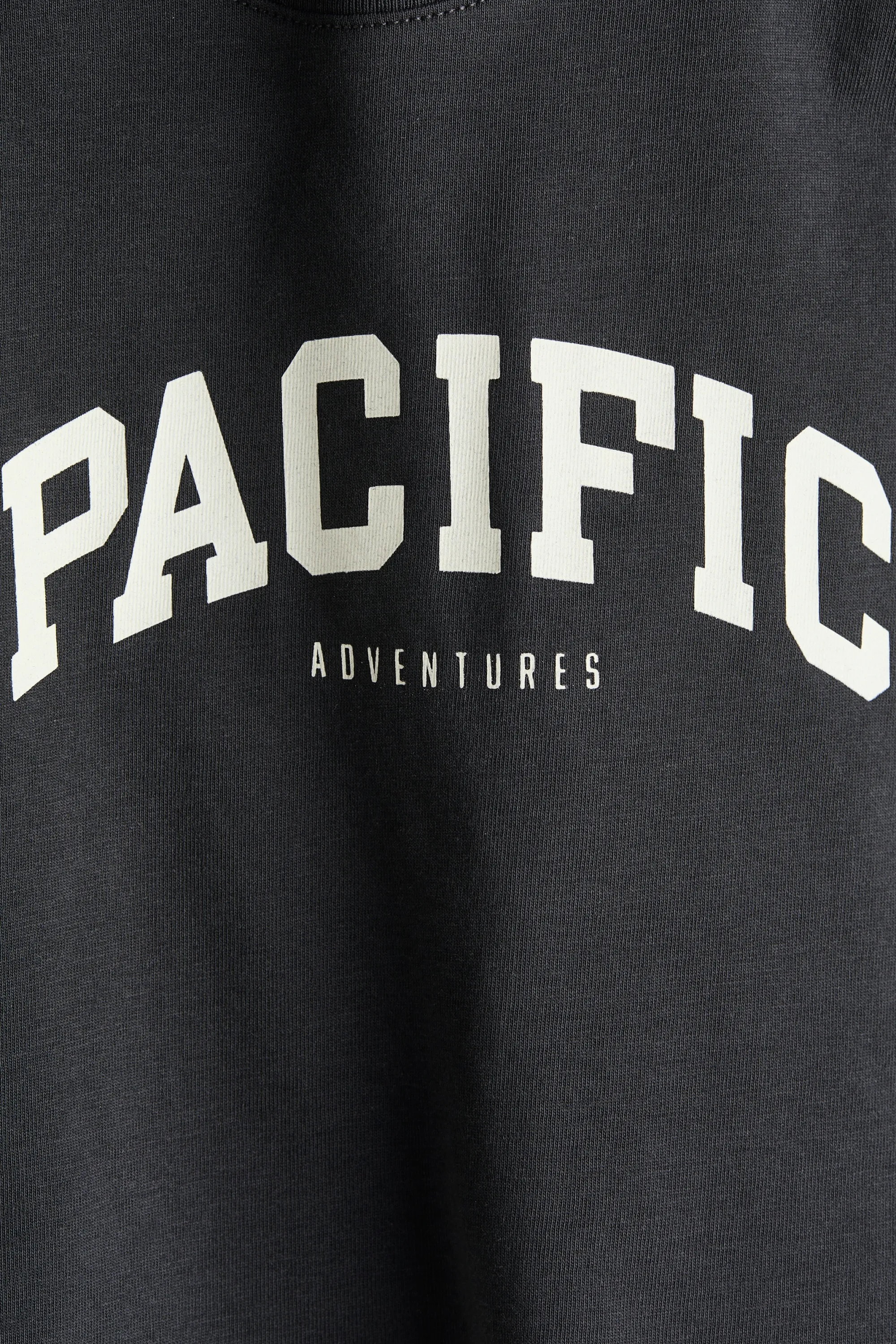 T-shirt imprimé en coton - Gris foncé/Pacific