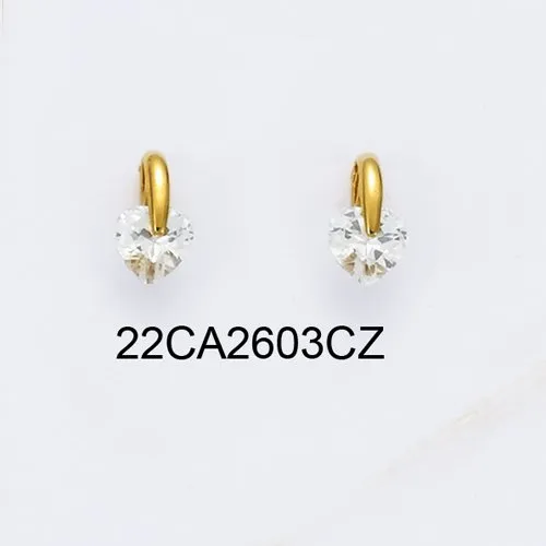 Bo p/or forme coeur oxyde blanc 22ca2603cz
