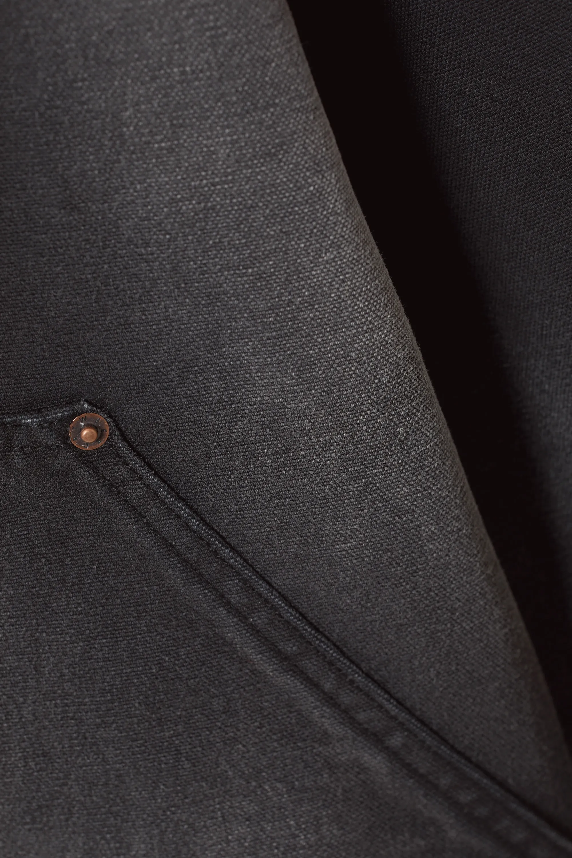 Relaxed Washed Utility Jacket - Noir délavé