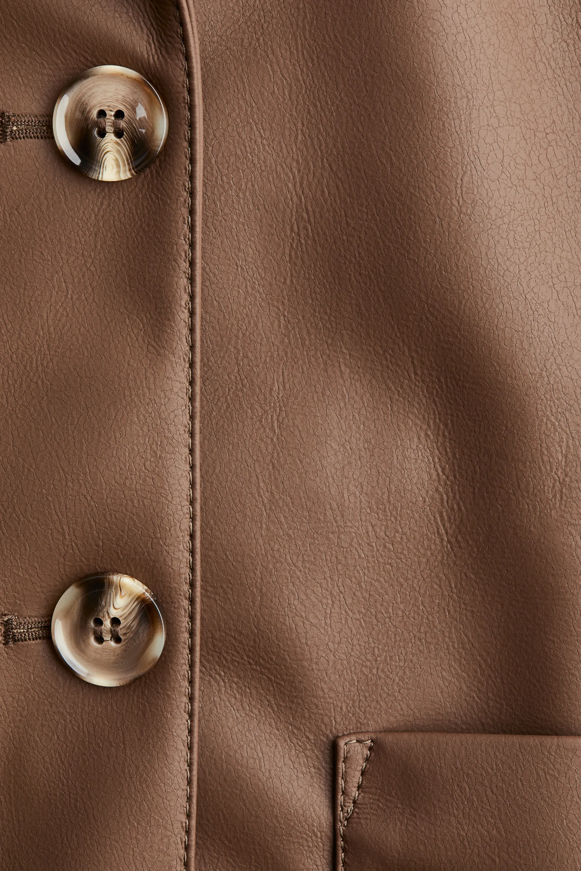 Veste en tissu enduit - Marron