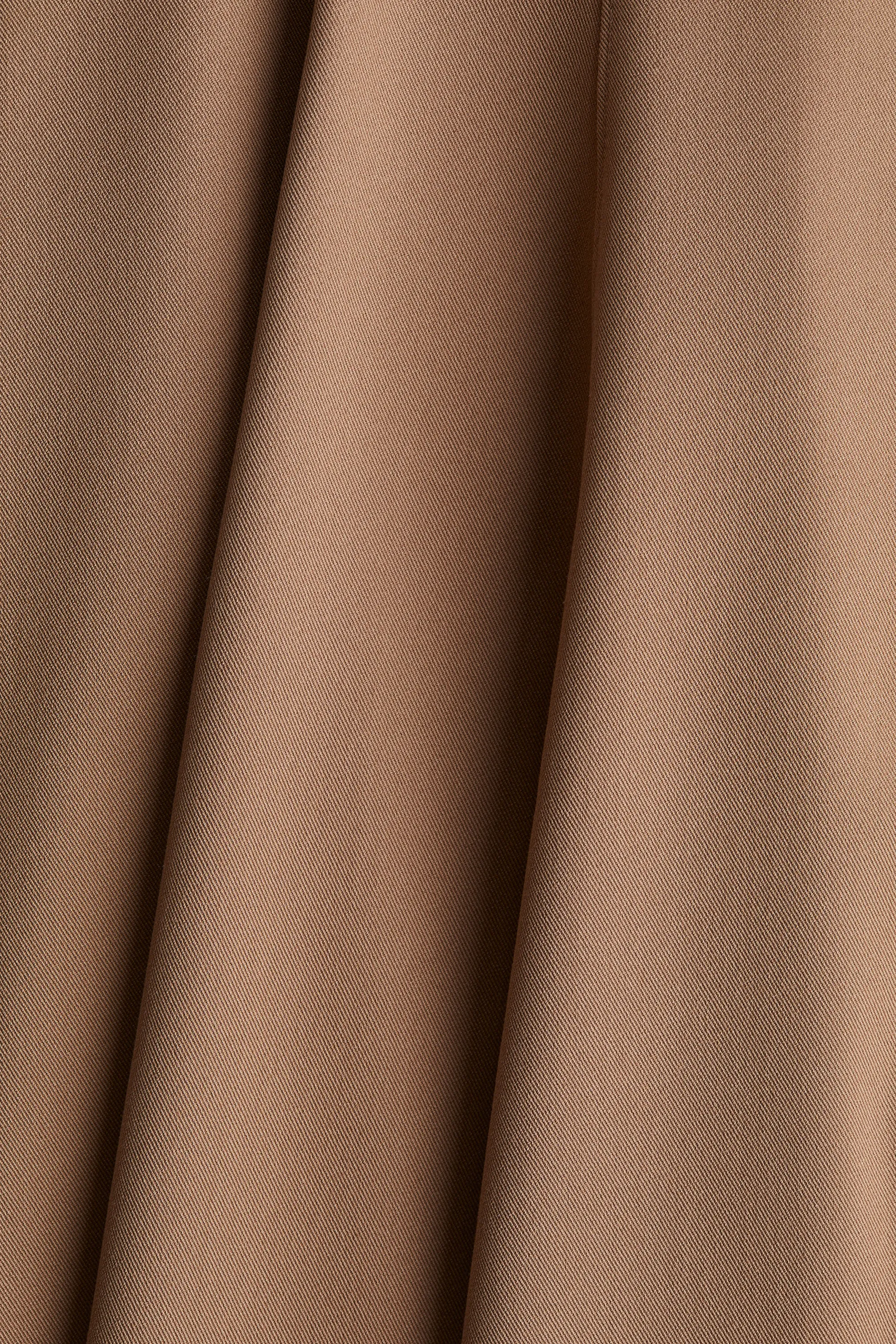 Robe en twill avec taille marquée - Beige foncé