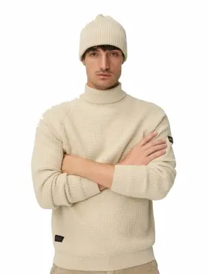 CAMEL ACTIVE PULL COL ROULE Ecru — photo 4