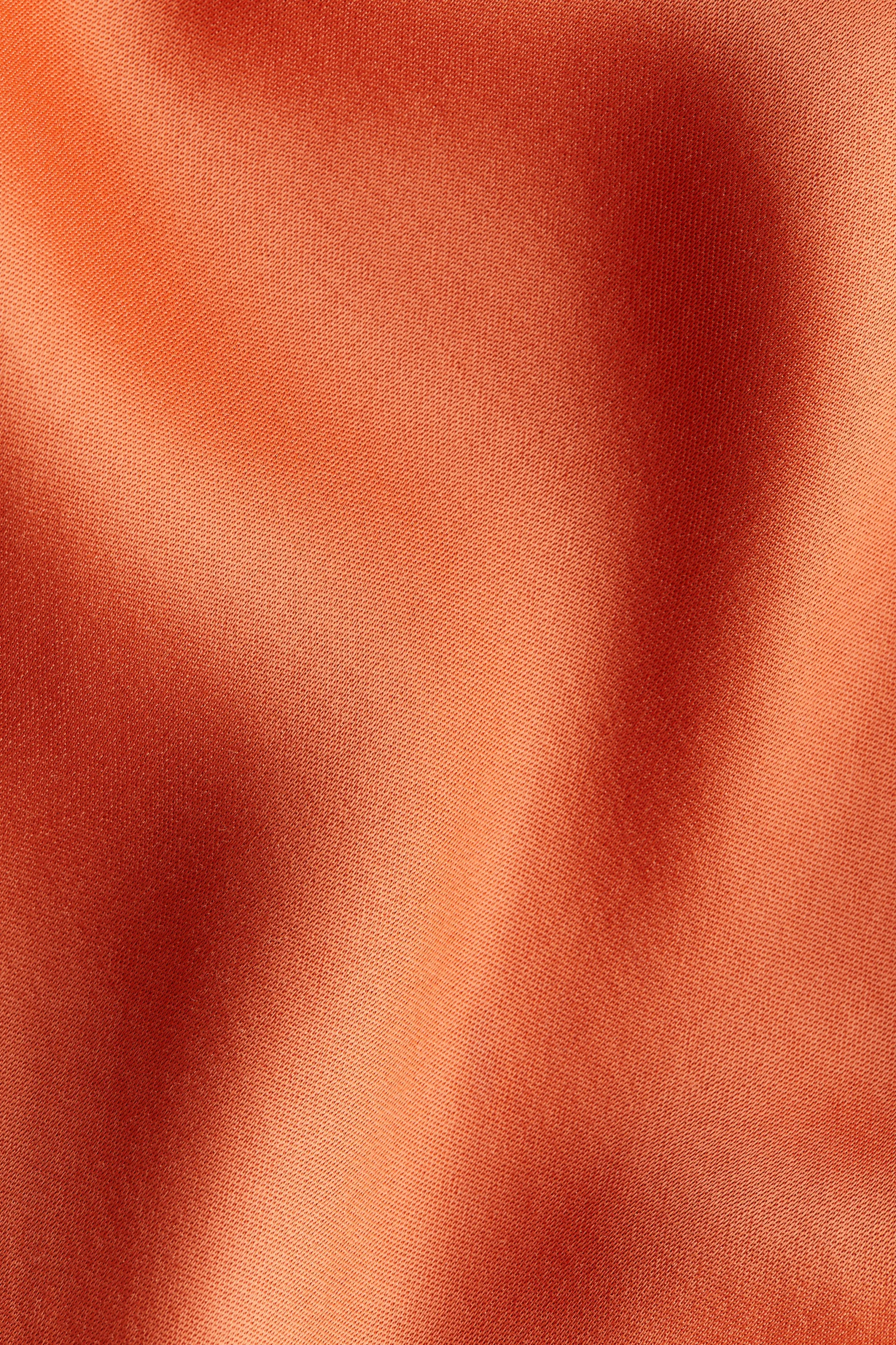 Robe évasée en satin - Orange