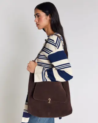 Sac Gala croûte de cuir moka — photo 5