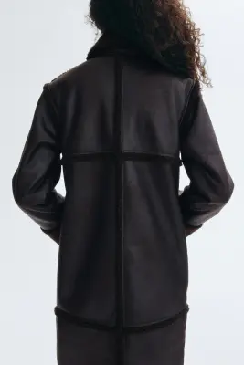 Manteau double face - Marron foncé — photo 3